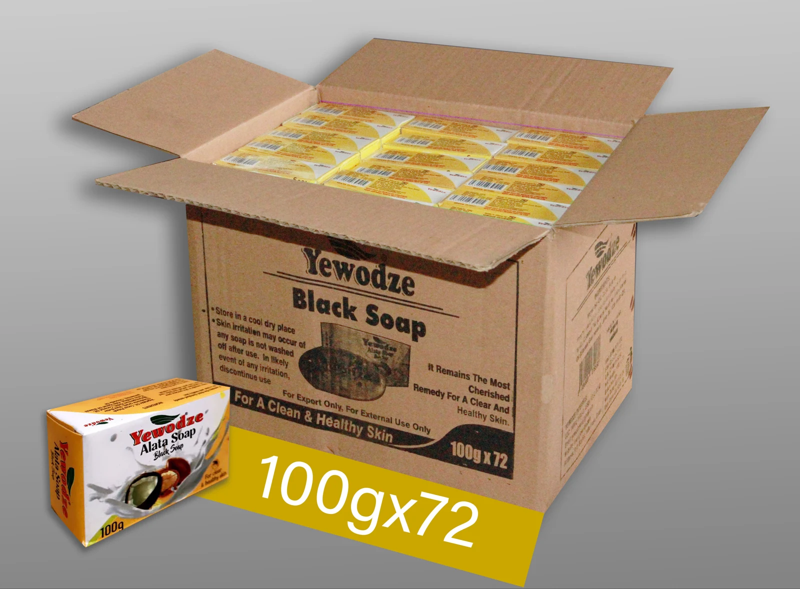 Yewodze Alata black soap in a full carton