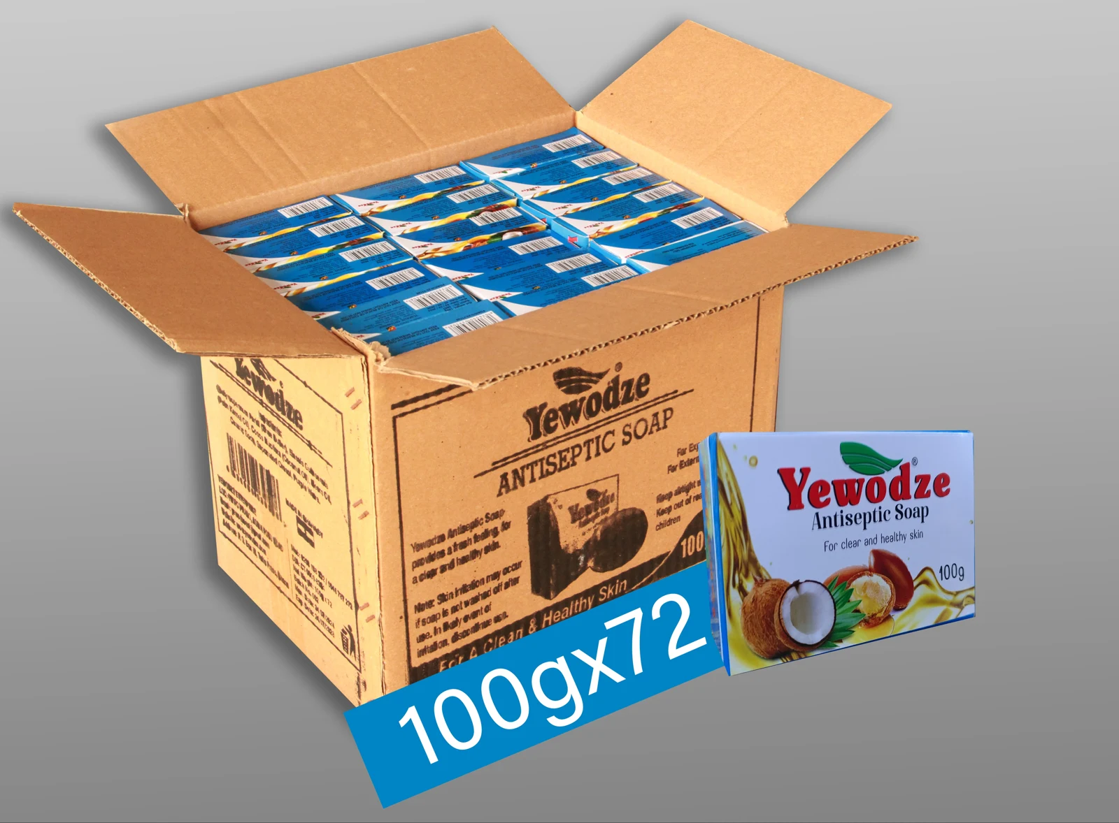 Yewodze antiseptic soap boxes in a full carton